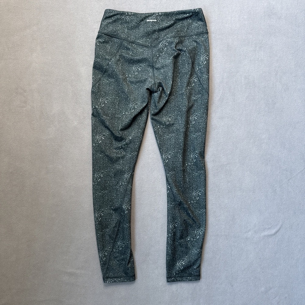 Patagonia Centered Tights Womens Medium Green Speckle Stretch Active STY21961 - Picture 2 of 14